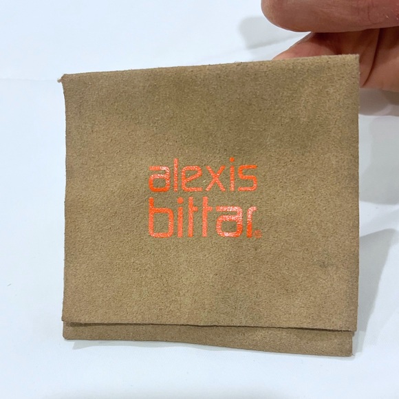 Alexis Bittar Rose Gold and Crystal Textured Hoop Earrings - Picture 4 of 4